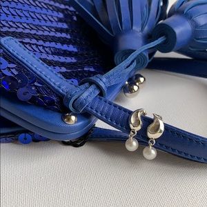 Freshwater Pearl & Sterling Silver Earrings NEW